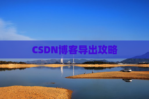 CSDN博客导出攻略